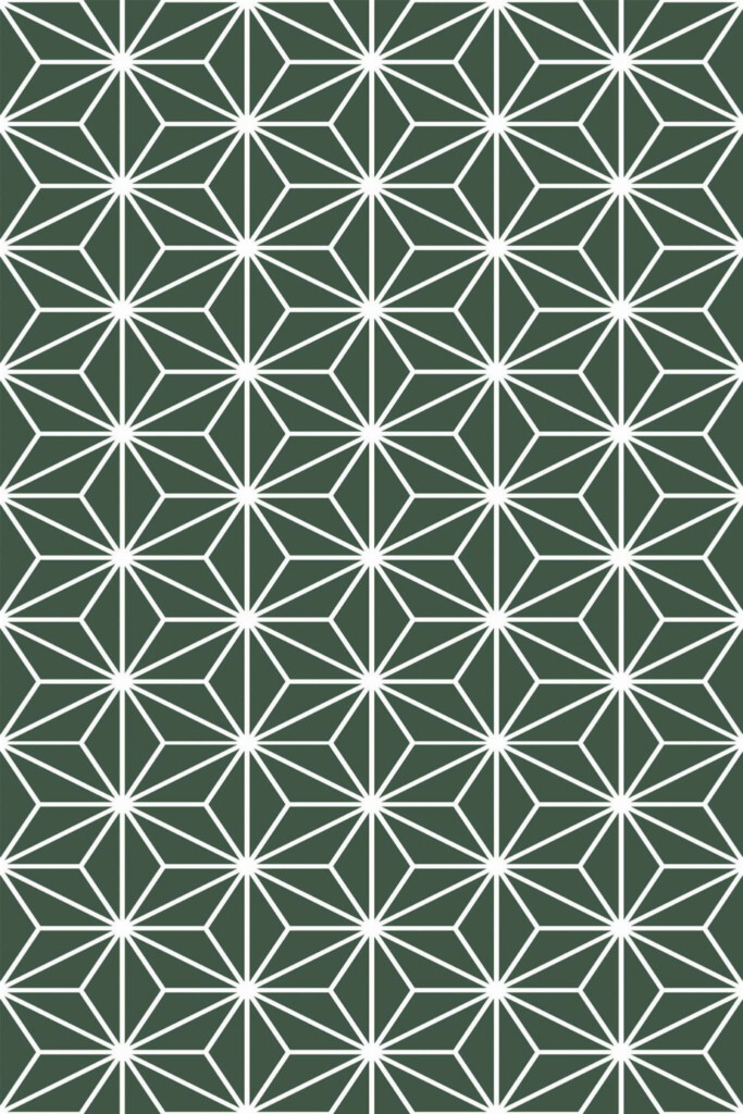 Pattern repeat of Modern geometric star removable wallpaper design