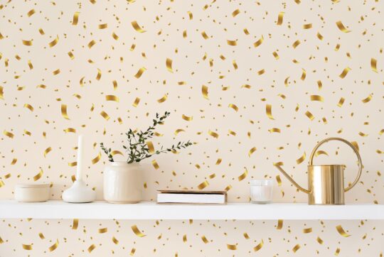 gold color removable wallpaper