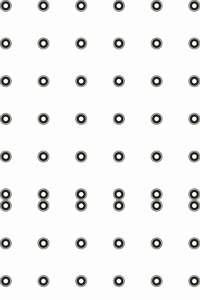 Pattern repeat of Modern polka dot removable wallpaper design