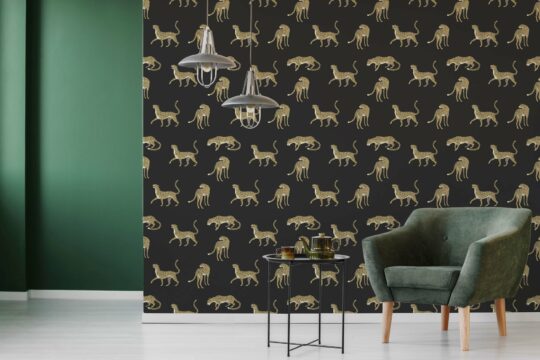 black and brown modern unpasted wallpaper
