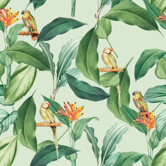 Tropical peel and stick wallpaper