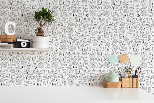 Scholar Shades peel and stick wallpaper by Fancy Walls