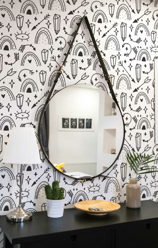 Black White Spectrum self-adhesive wallpaper by Fancy Walls