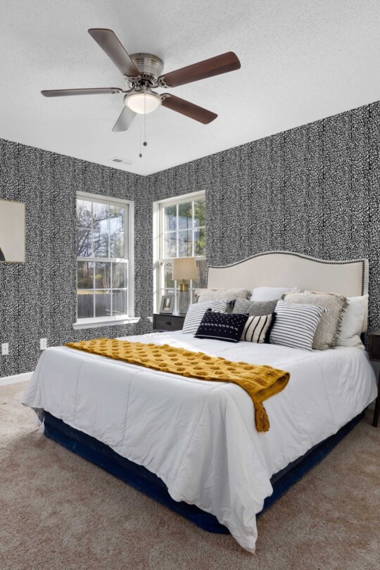 Fancy Walls Monochrome Leopard Black and White Vibrant self-adhesive wallpaper