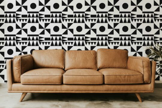 Bold Binary geometric pattern by Fancy Walls