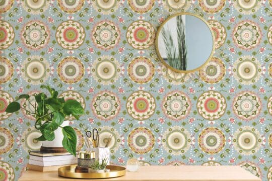 pastel moroccan unpasted wallpaper