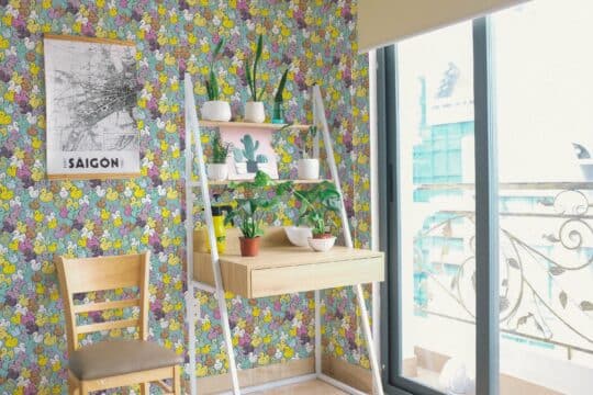 duck multicolor traditional wallpaper