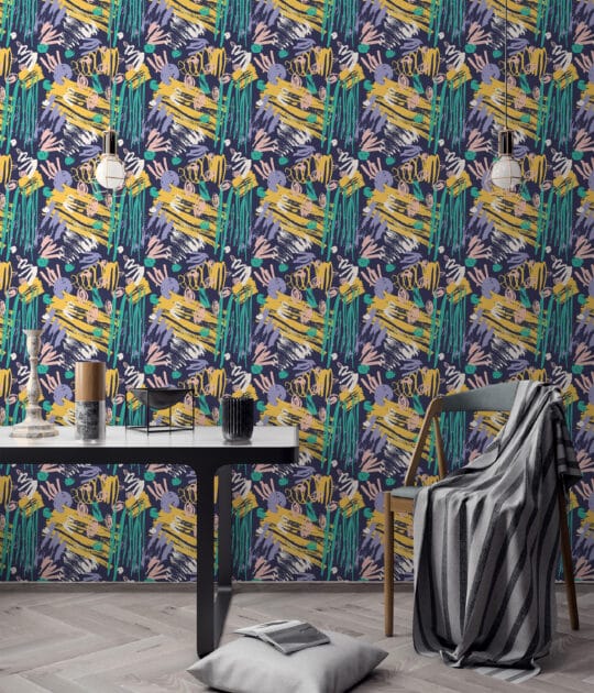 multicolor bold unpasted wallpaper