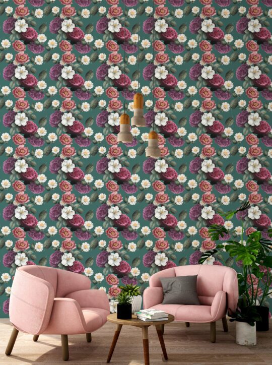 rose peel and stick wallpaper
