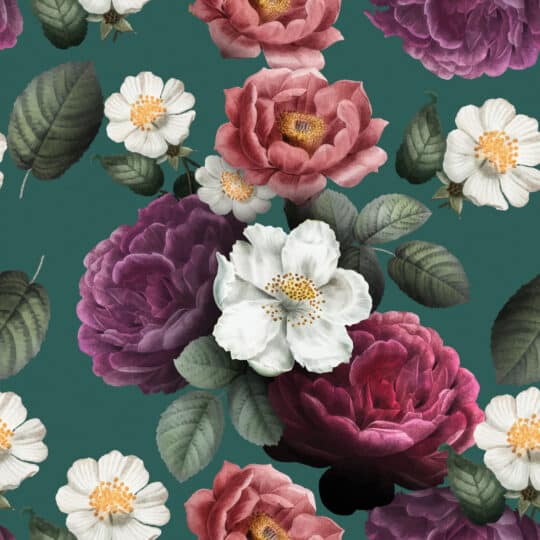 multicolor blooming unpasted wallpaper