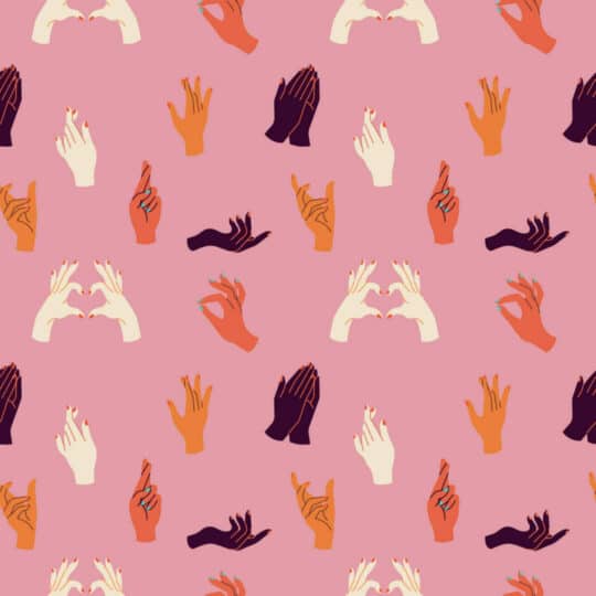 Hand gestures removable wallpaper