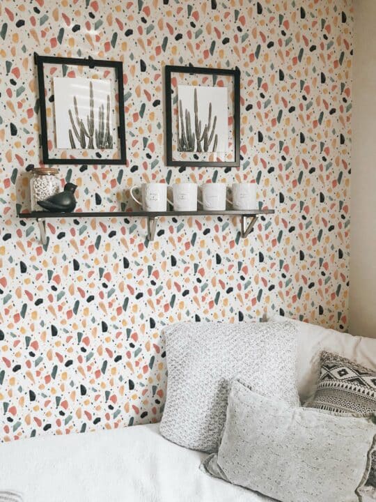 hand painted multicolor traditional wallpaper