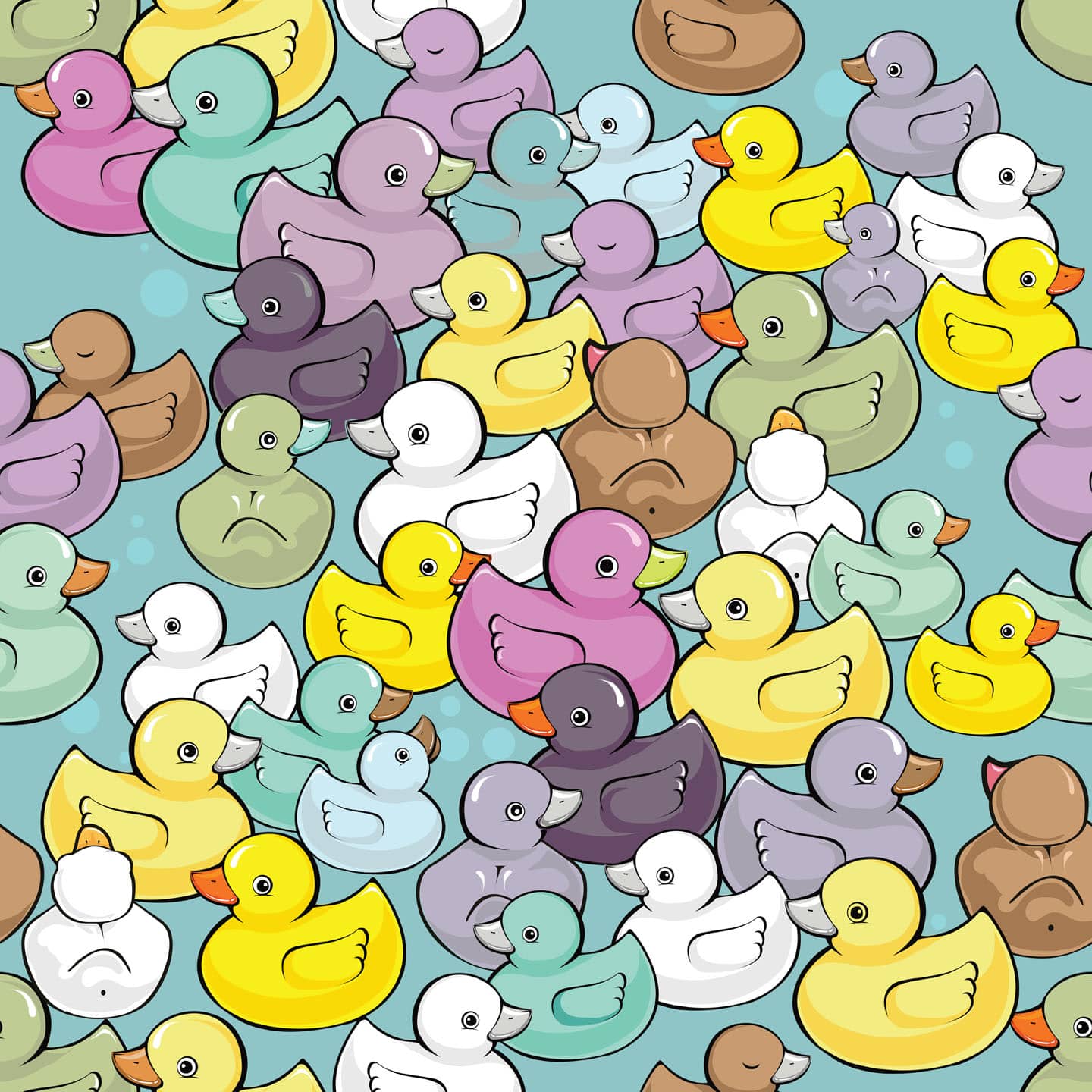 Seamless Pattern With Cute Baby Rubber Ducks On Blue Background  Rubberducky Can Child Background Image And Wallpaper for Free Download