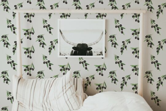 olive multicolor traditional wallpaper