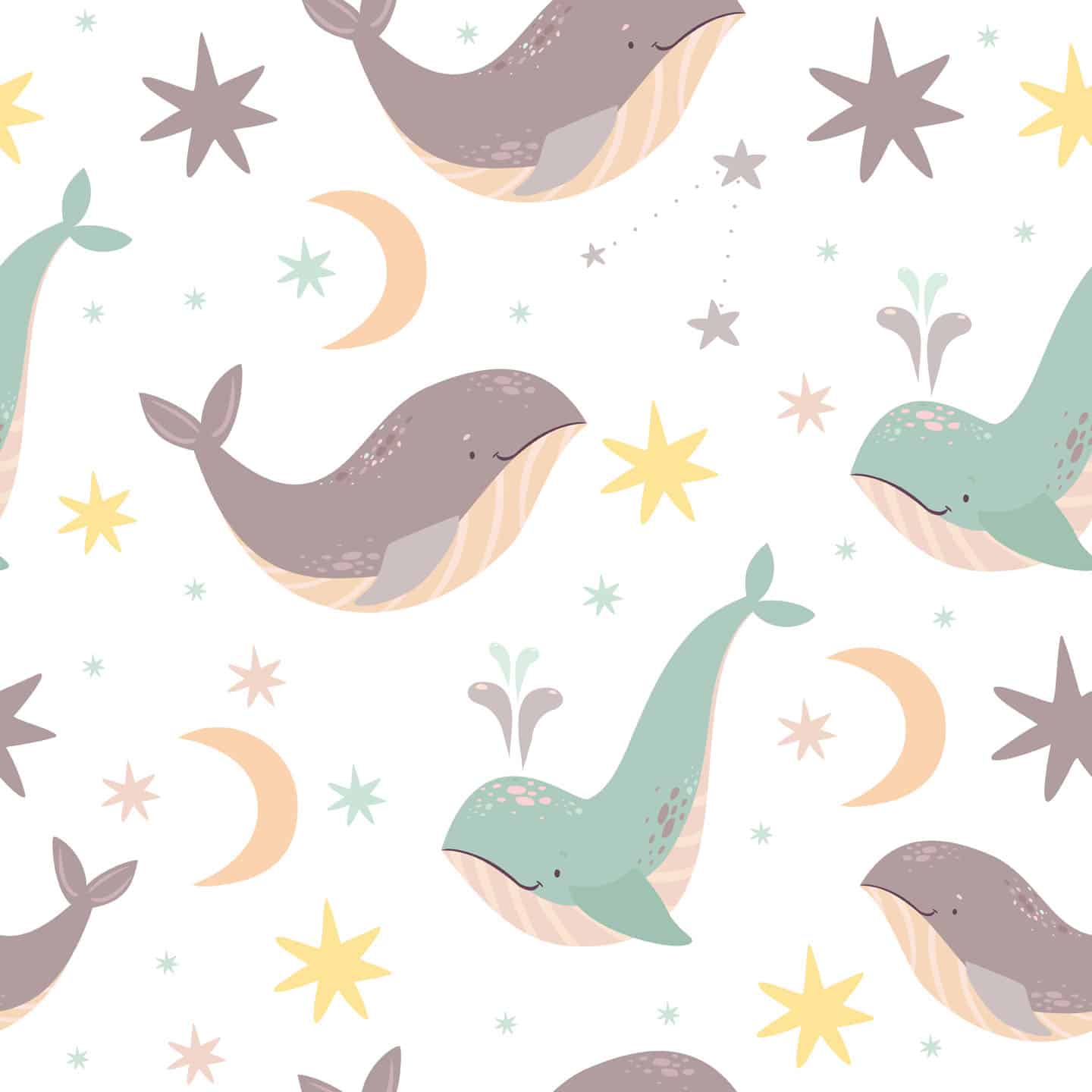 whales removable wallpaper