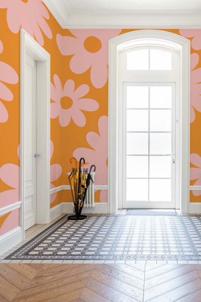 Peel and stick wall murals by Fancy Walls featuring cute floral designs