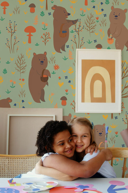 Fancy Walls Bear With Me peel and stick wall murals