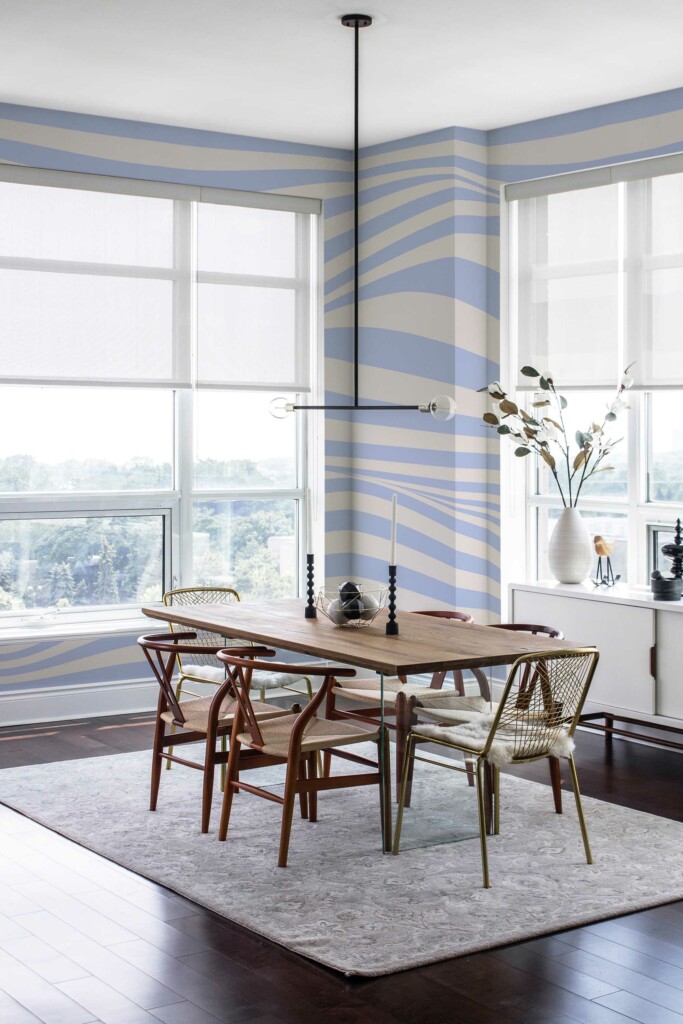 Peel and stick wall murals by Fancy Walls featuring pastel elegant grooves