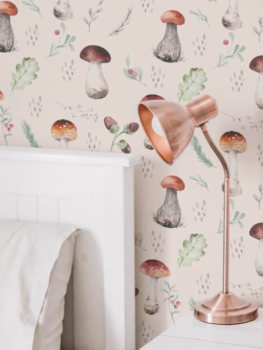 mushroom peel and stick wallpaper