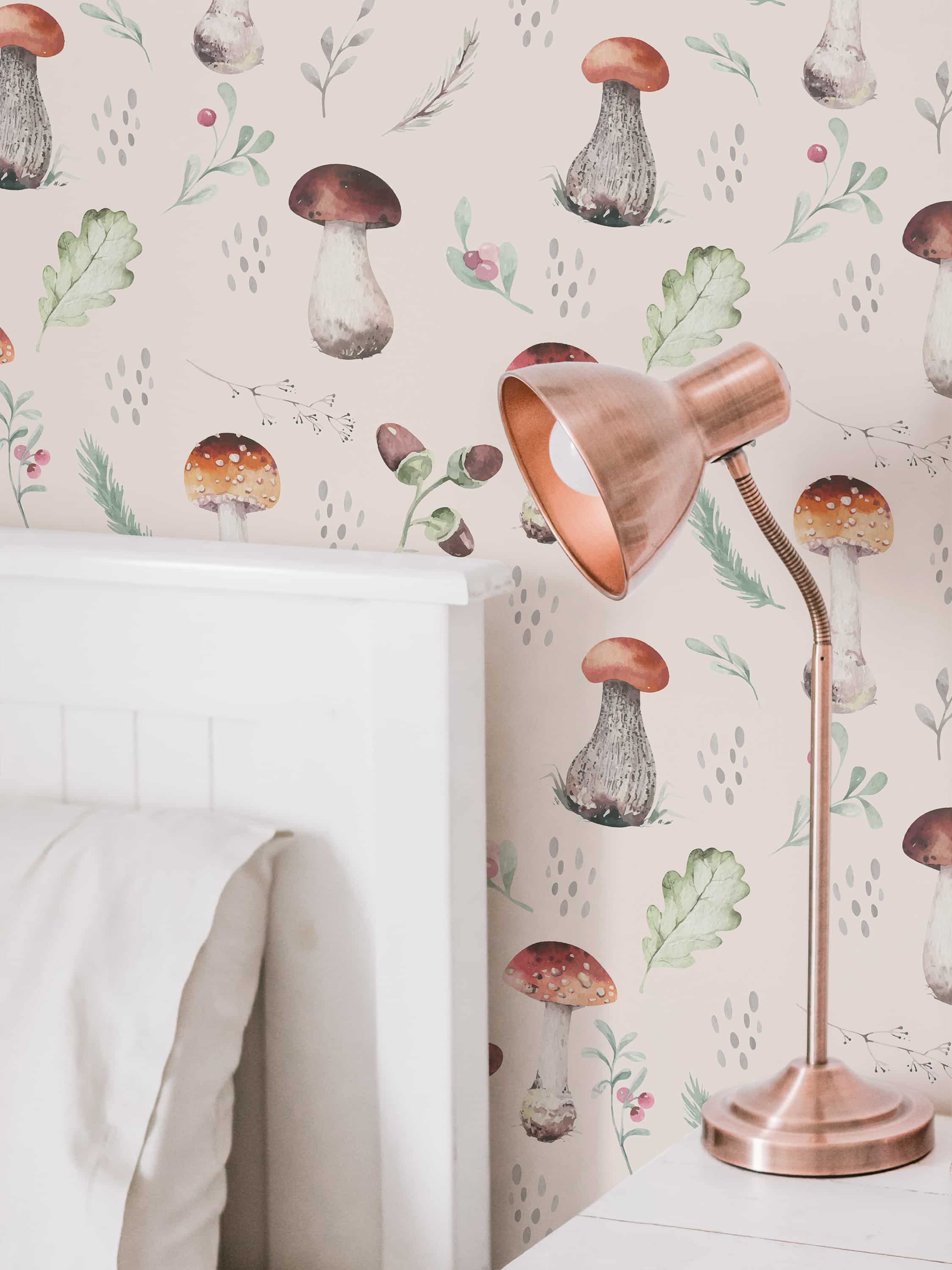 Vintage mushroom Wallpaper  Peel and Stick or NonPasted