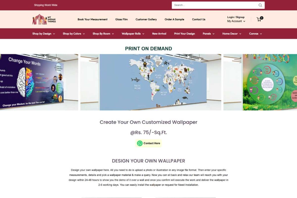 My Indian Things print on demand wallpaper service