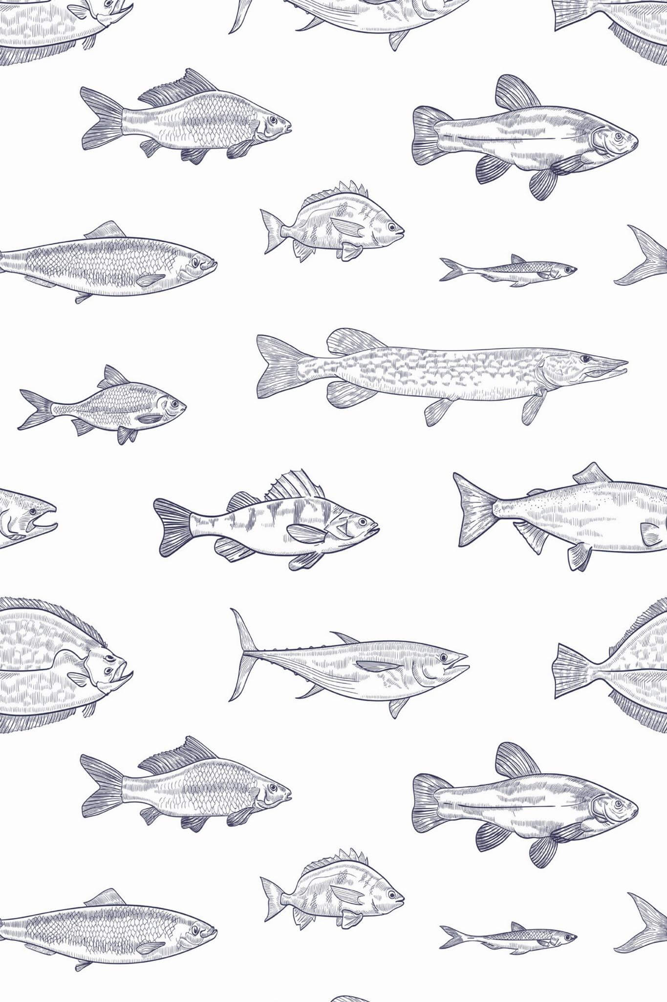 Simple Fishing Ink Purple Background Material Wallpaper Image For
