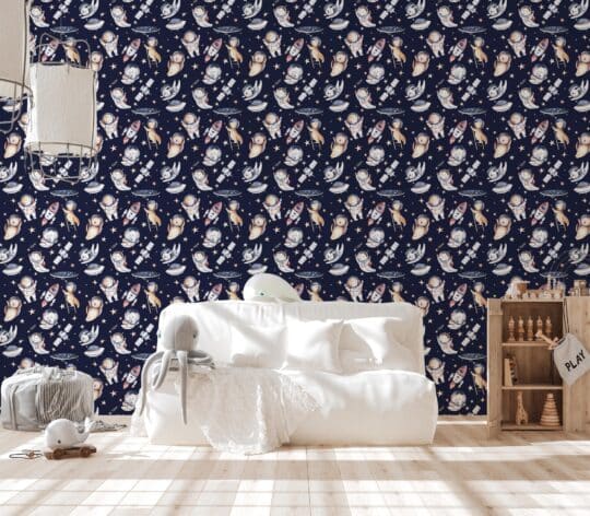 navy blue nursery peel and stick removable wallpaper