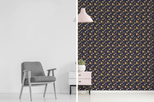 navy blue aesthetic unpasted wallpaper