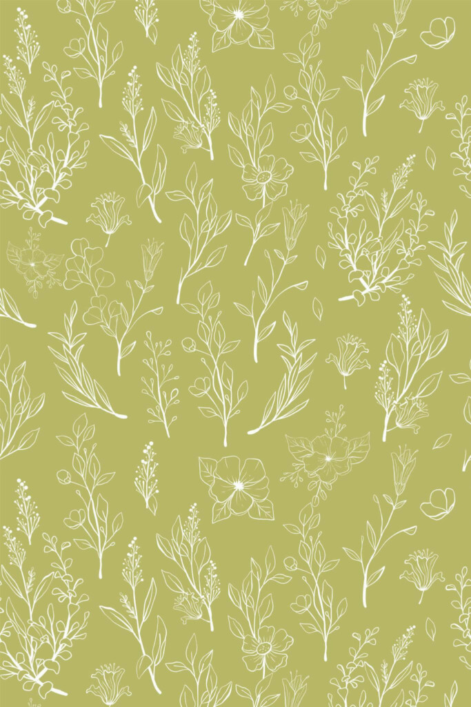 Pattern repeat of Neutral office removable wallpaper design