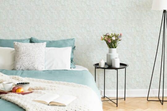 green neutral unpasted wallpaper