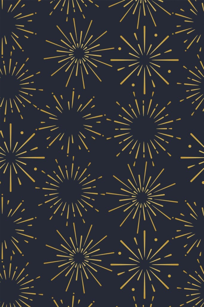 Pattern repeat of New Year removable wallpaper design