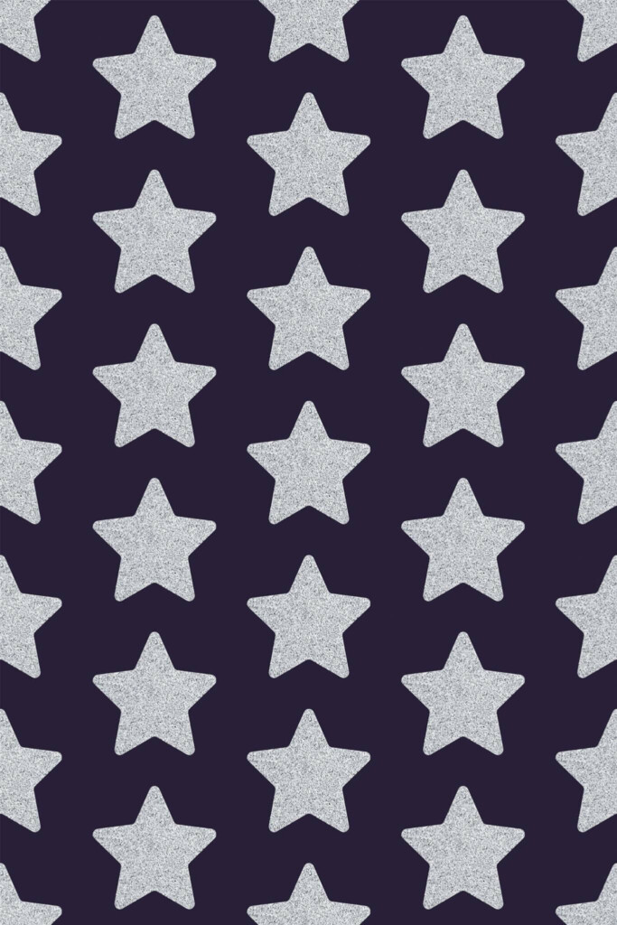 Pattern repeat of New Year star removable wallpaper design