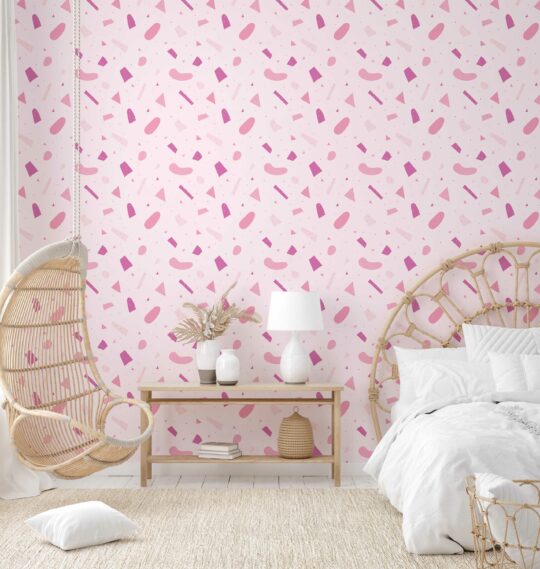 Barbie movie glamour in traditional wallpaper style