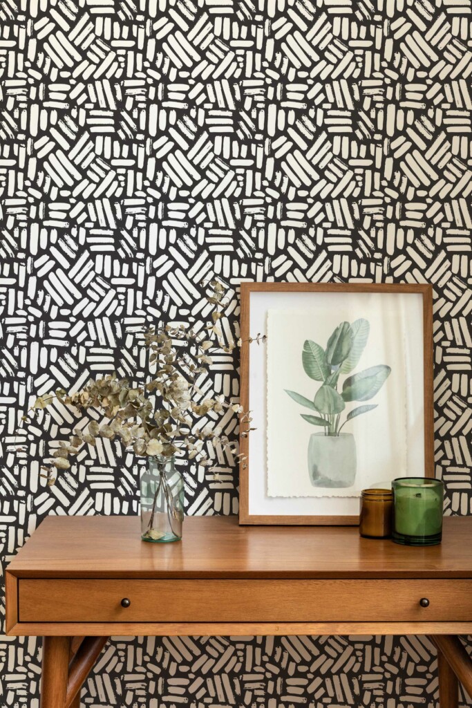 Unpasted wallpaper with Brushed Simplicity pattern by Fancy Walls