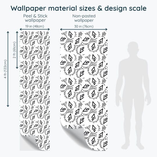 Non-pasted and Peel and stick Abstract Black and white design and pattern preview