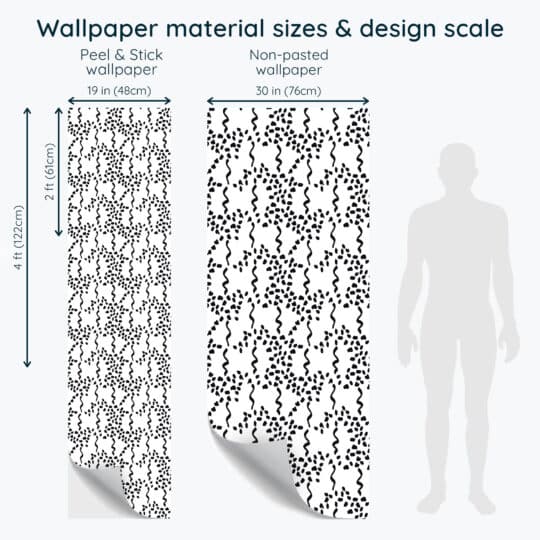 Non-pasted and Peel and stick Abstract lines and spots design and pattern preview