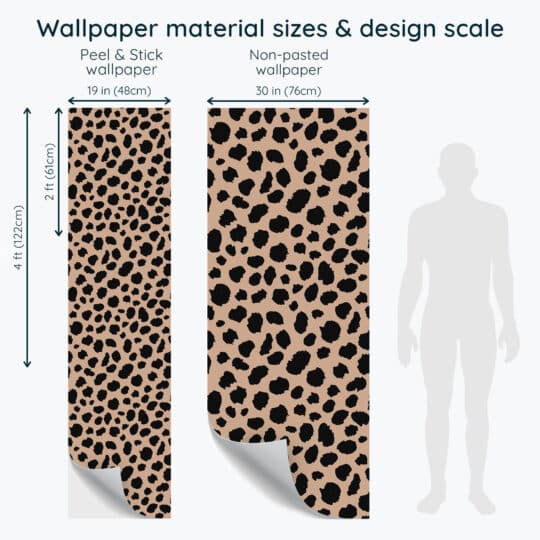 Non-pasted and Peel and stick Aesthetic cheetah print design and pattern preview