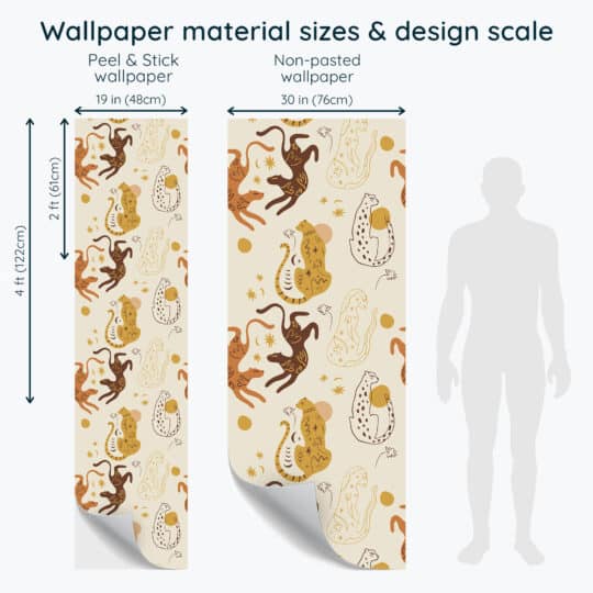 Non-pasted and Peel and stick Aesthetic leopard design and pattern preview