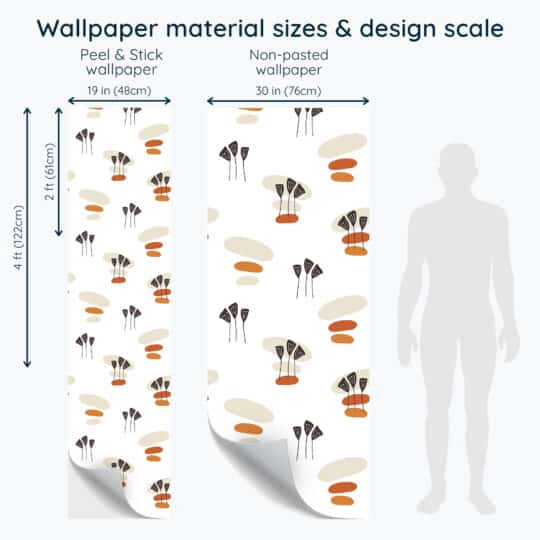 Non-pasted and Peel and stick Beige boho pattern design and pattern preview
