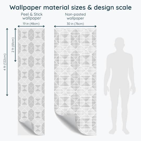 Non-pasted and Peel and stick Black and white geometric design and pattern preview