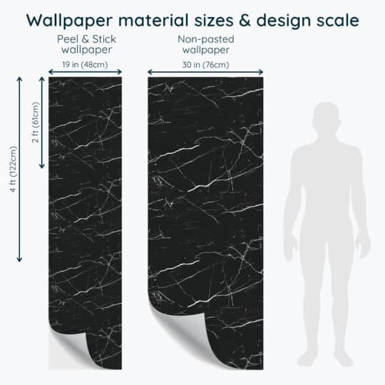 Non-pasted and Peel and stick Black Marble design and pattern preview