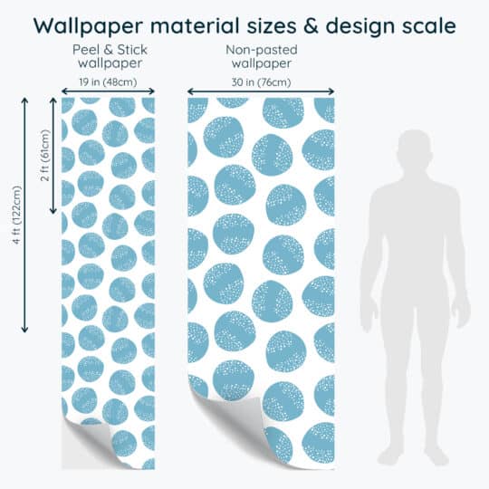 Non-pasted and Peel and stick Blue circle design and pattern preview