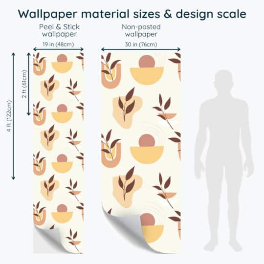 Non-pasted and Peel and stick Boho pastel abstract design and pattern preview