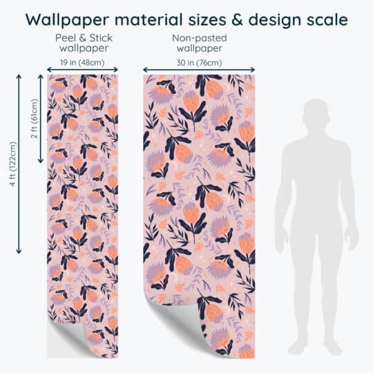 Non-pasted and Peel and stick Bold pink and orange design and pattern preview