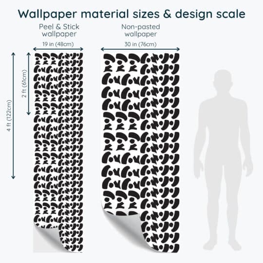 Non-pasted and Peel and stick Bold shapes design and pattern preview