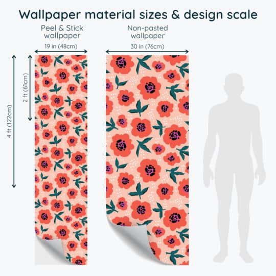 Non-pasted and Peel and stick Bright seamless floral design and pattern preview