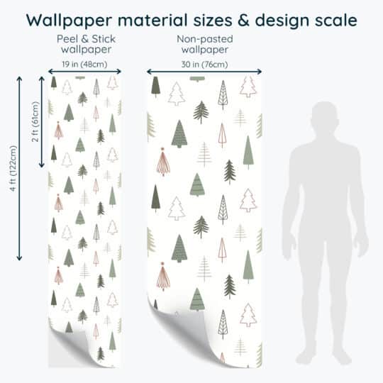 Non-pasted and Peel and stick Christmas tree minimalist design and pattern preview