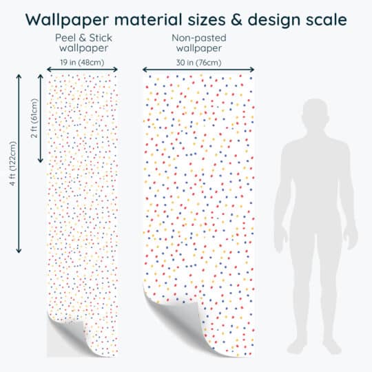 Non-pasted and Peel and stick Colorful dots design and pattern preview