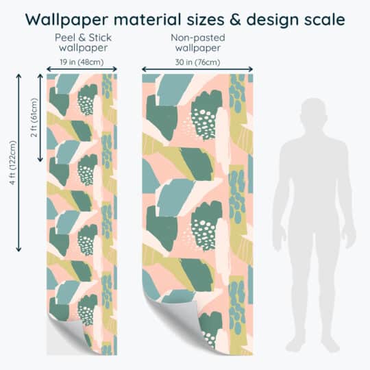 Non-pasted and Peel and stick Colorful modern stroke design and pattern preview