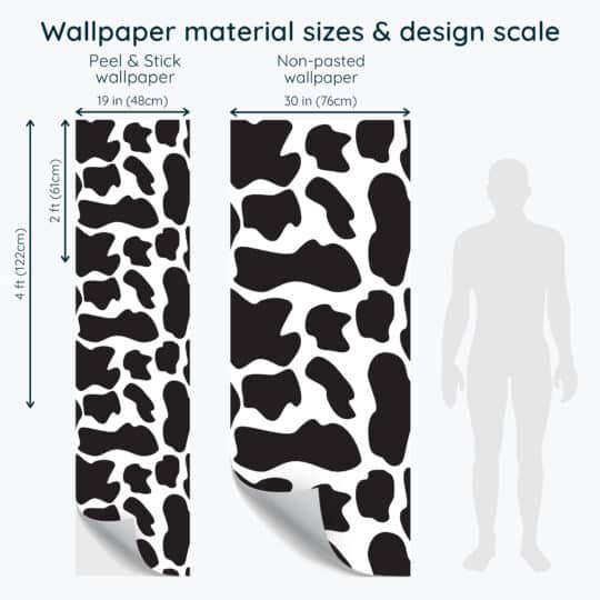 Non-pasted and Peel and stick Cow Animal print design and pattern preview